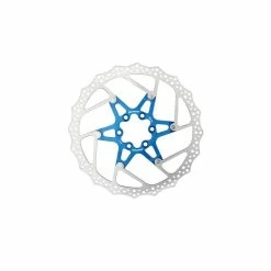 Reverse, Bremsscheibe Alu/Stahl, Aluspider Blau, 135g, 6-loch, 180mm